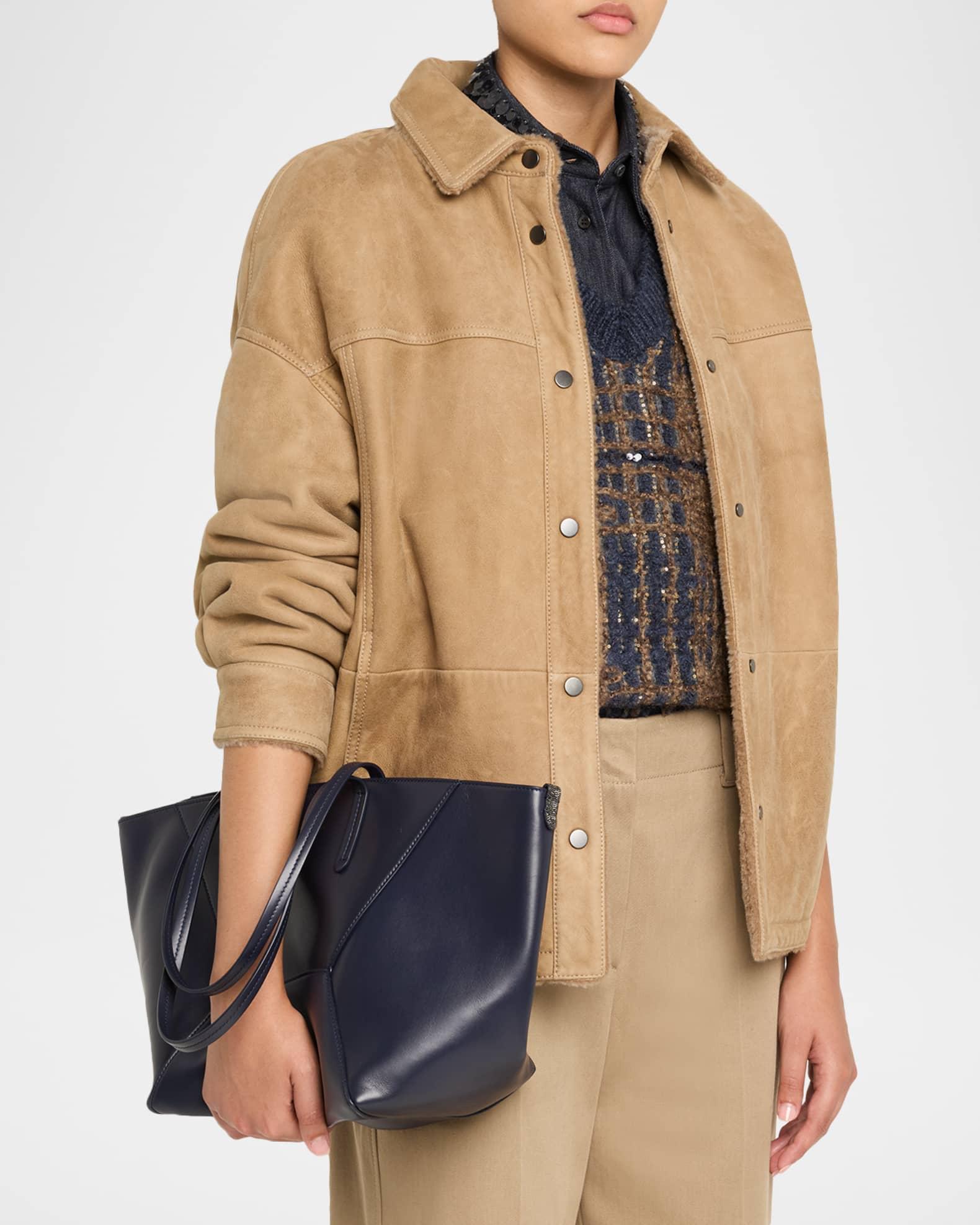 Duo Small Leather Shopper Tote Bag Product Image