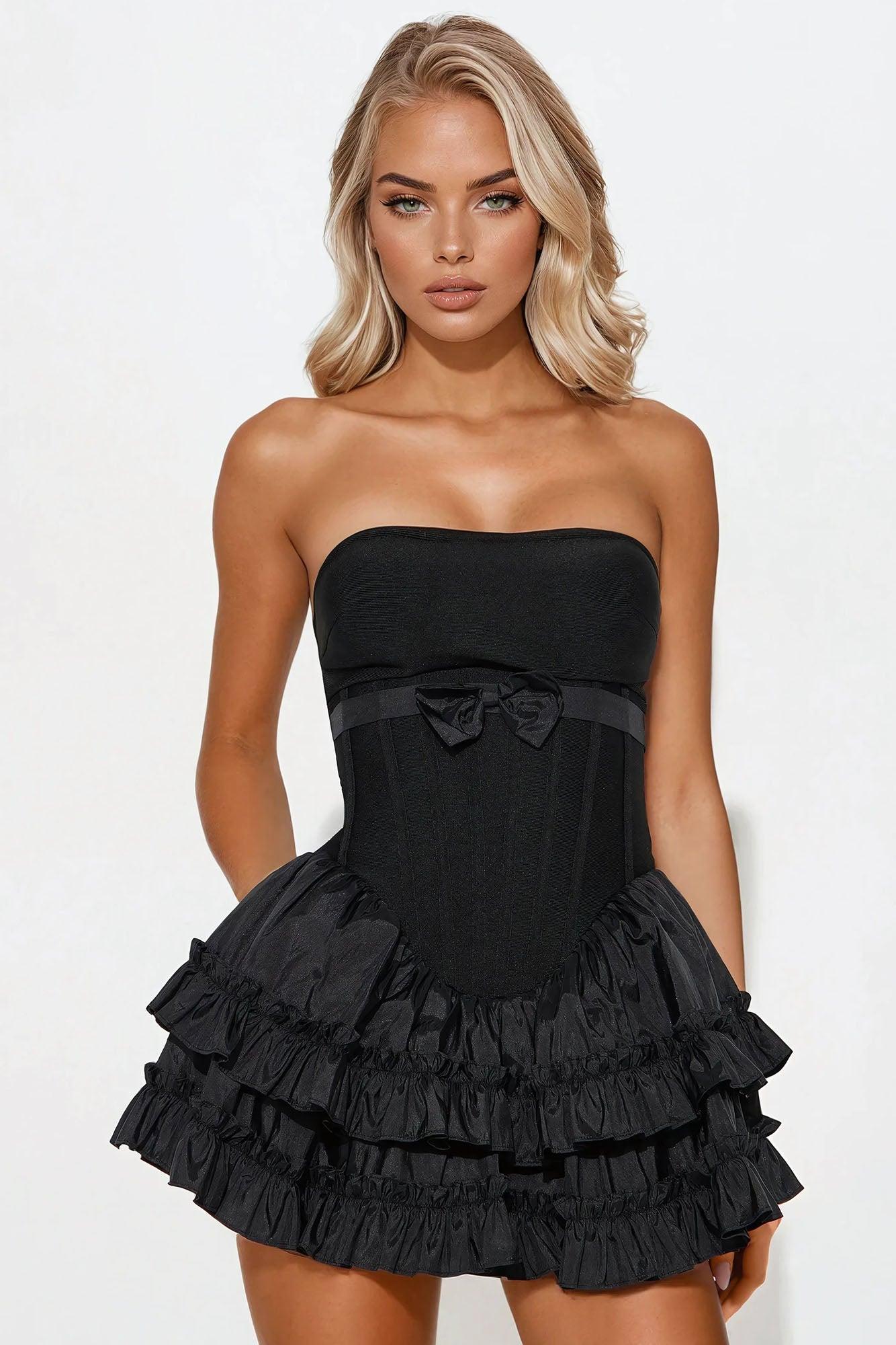 Cuter Than You Bandage Mini Dress - Black Product Image