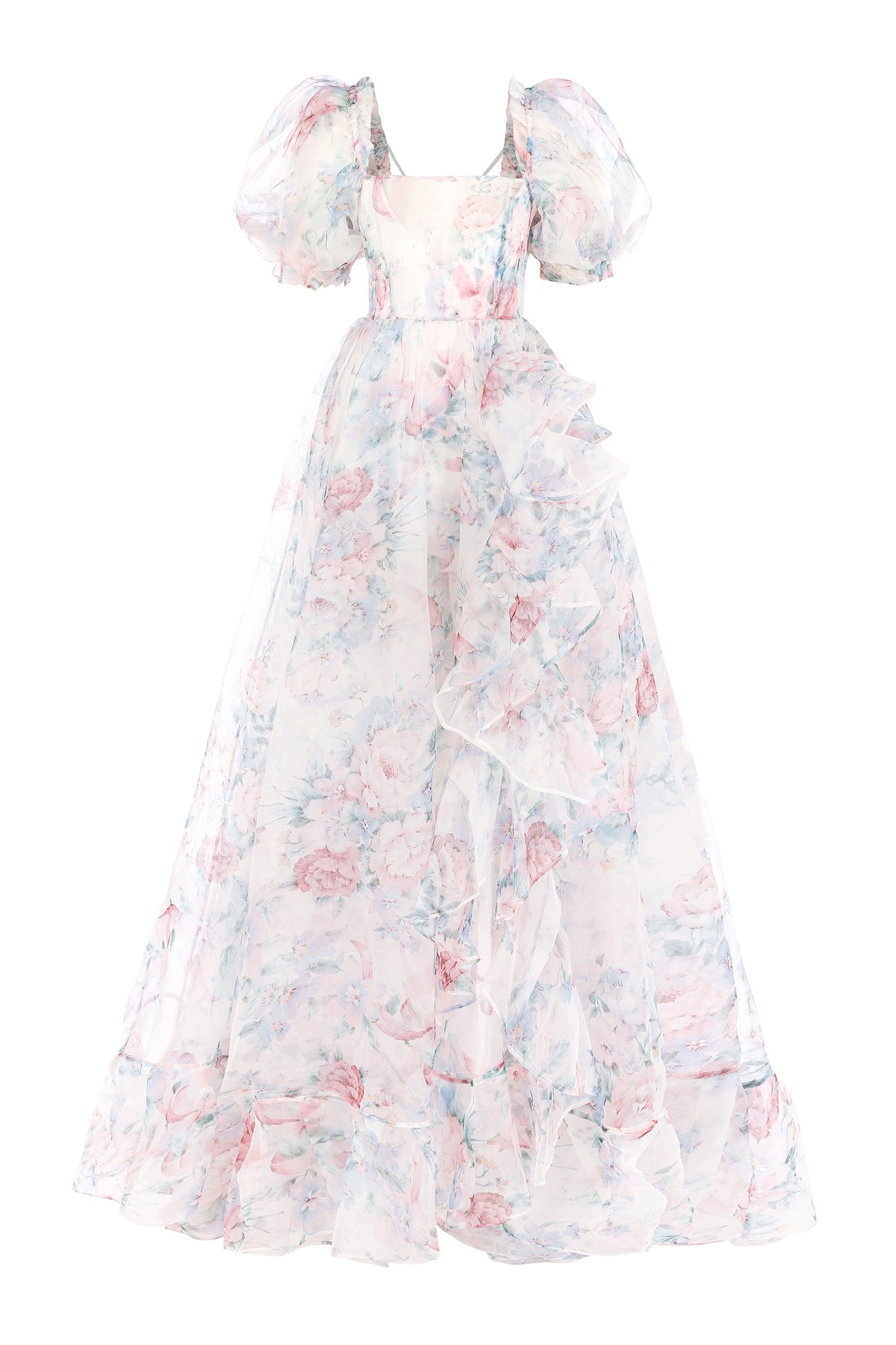 The Cotswolds Sheer Delight Ruffle Gown Product Image