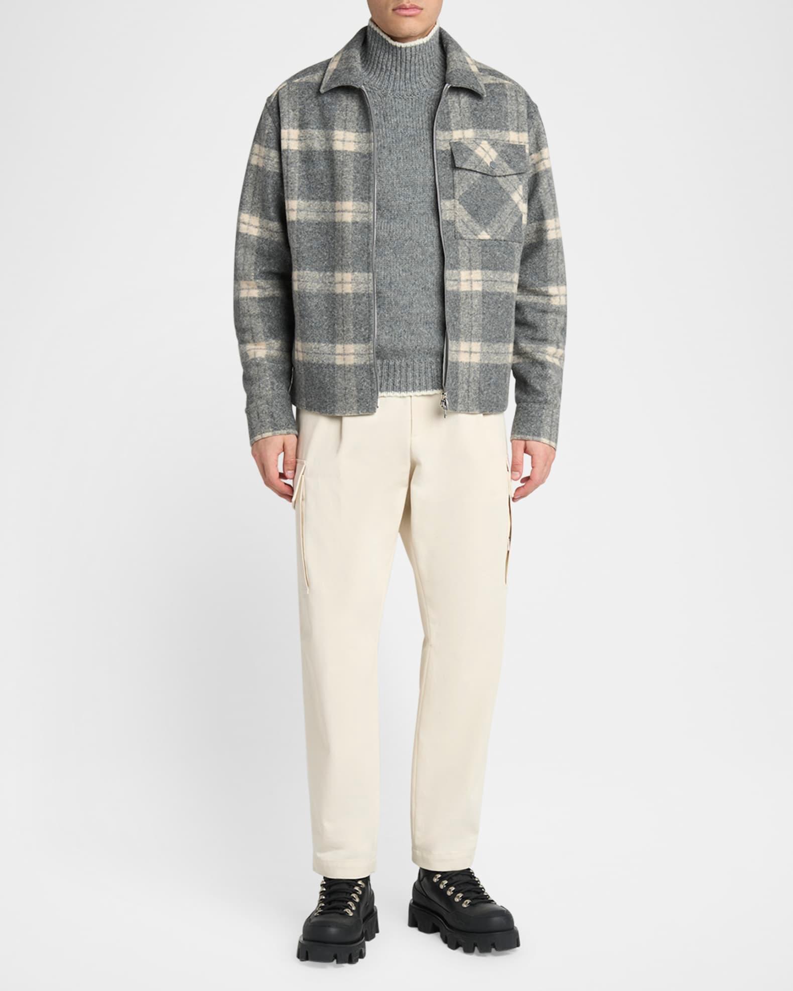 Men's Tipped Wool Turtleneck Sweater Product Image