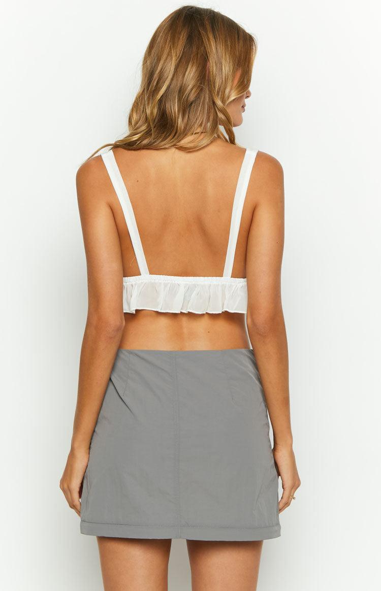 Astin Grey Cargo Midi Skirt Product Image