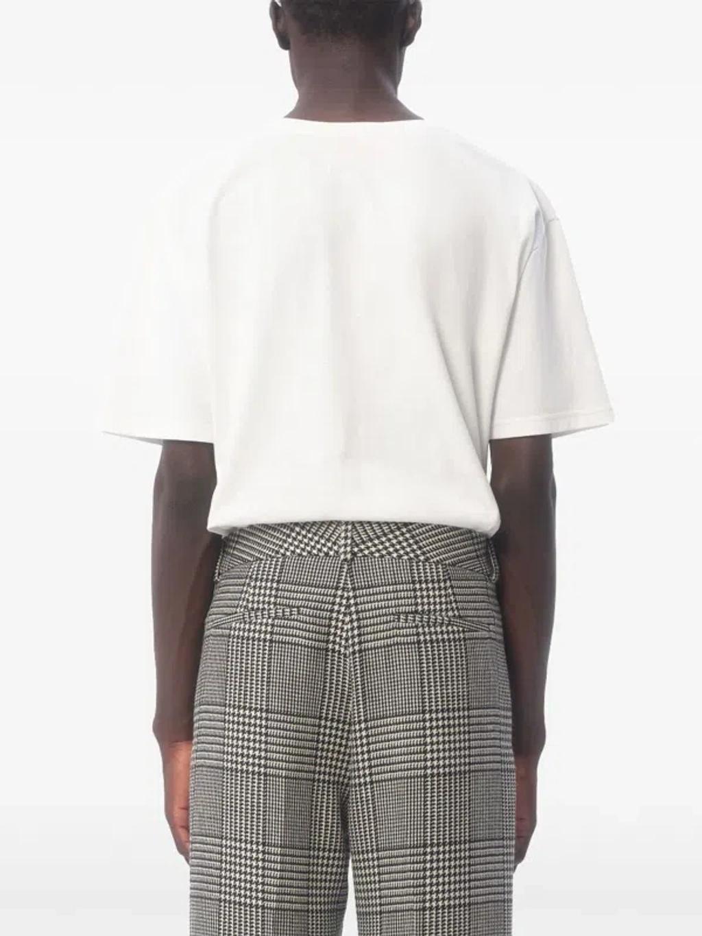 VALENTINO Mens Avorio Logo-print Crew-neck Cotton-jersey T-shirt Product Image