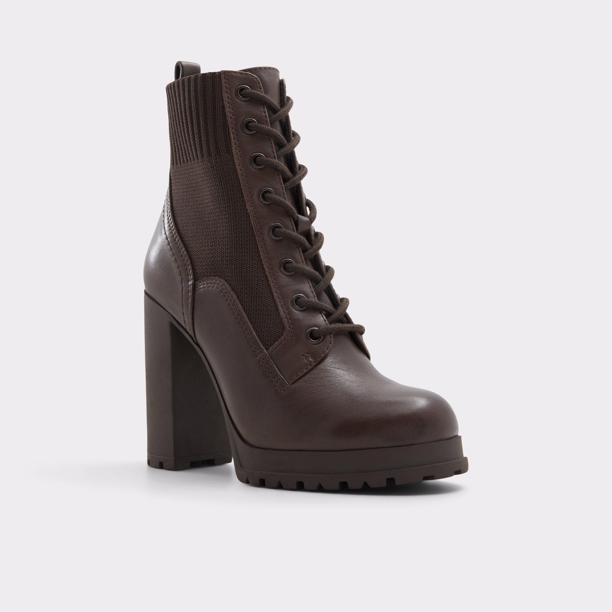ALDO Rebellious - Women's Combat Boot - Brown, Size 6.5 Product Image
