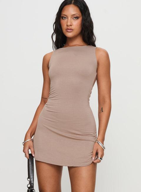 Karreey Mini Dress Mocha Product Image