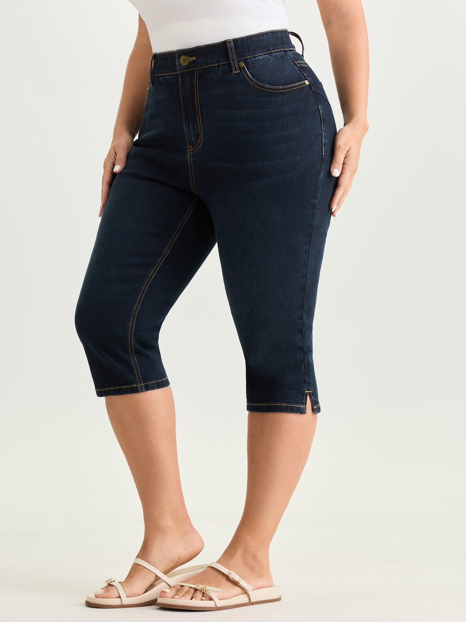 Stretchy Skinny-Fit Capri Jeans Female Product Image