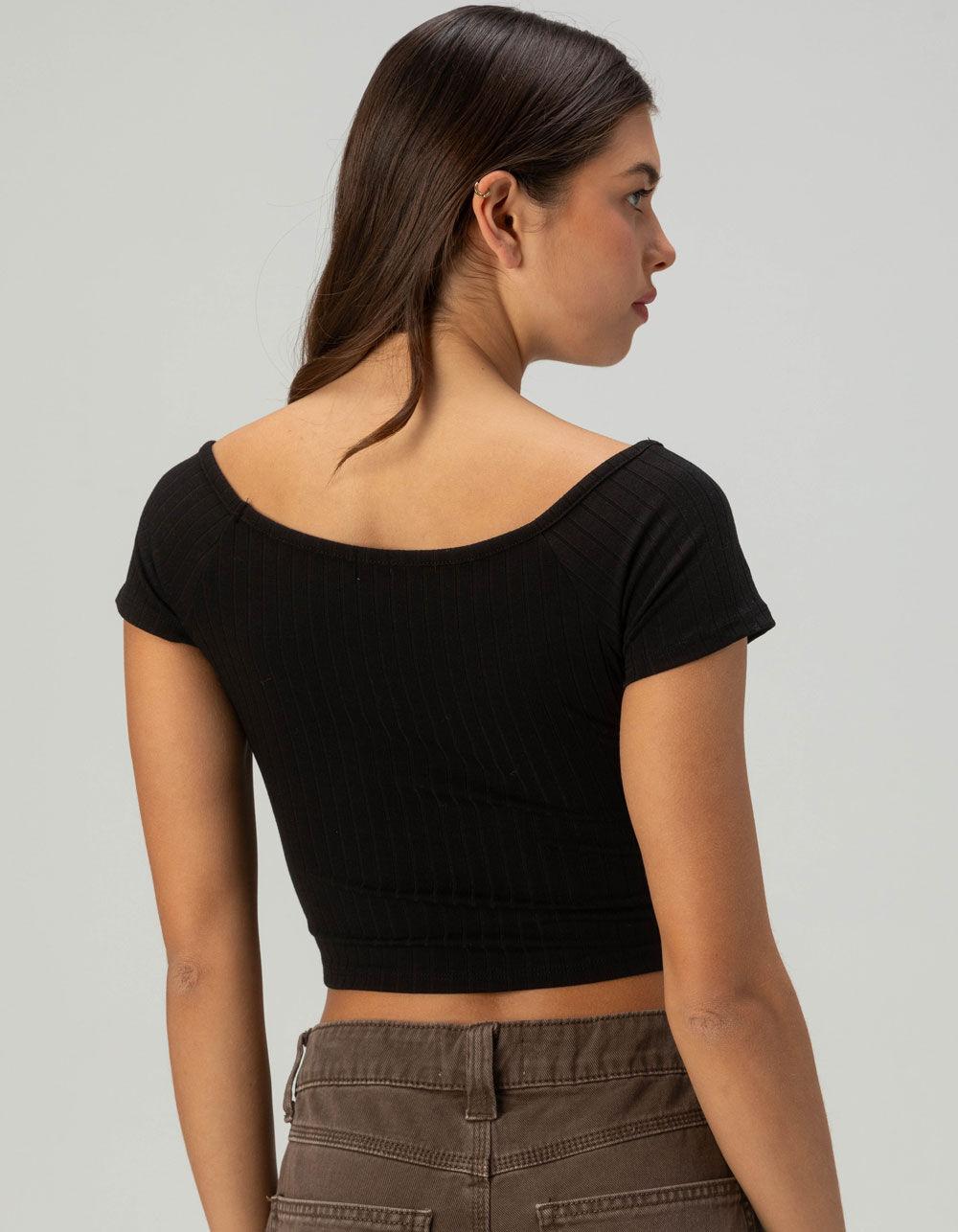 TILLYS Boat Neck Womens Tee - PINK Product Image