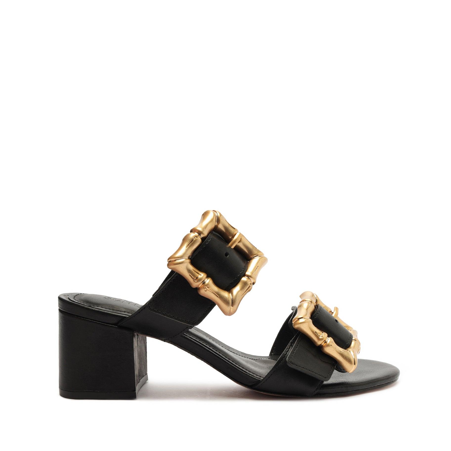 Enola Mid Block Leather Sandal Female Product Image