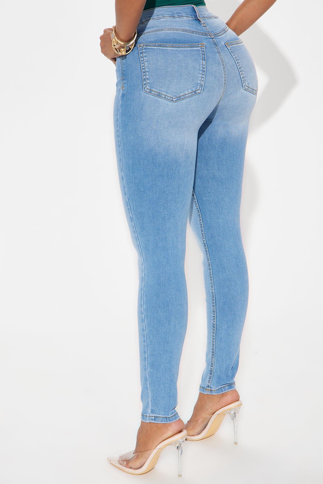 Naydene High Rise Stretch Skinny Jeans - Light Wash Product Image