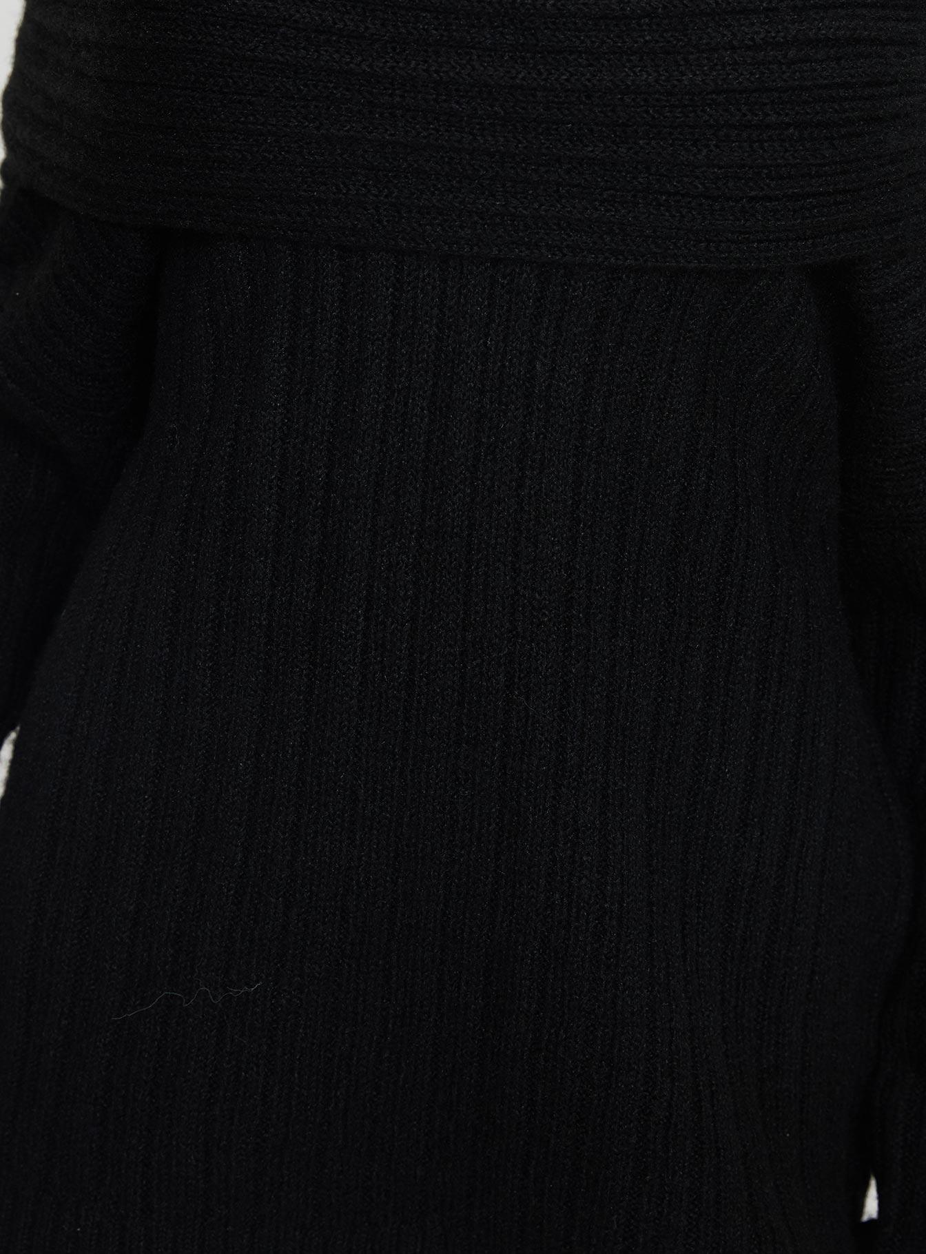 Snowie Off Shoulder Knit Sweater Black Product Image