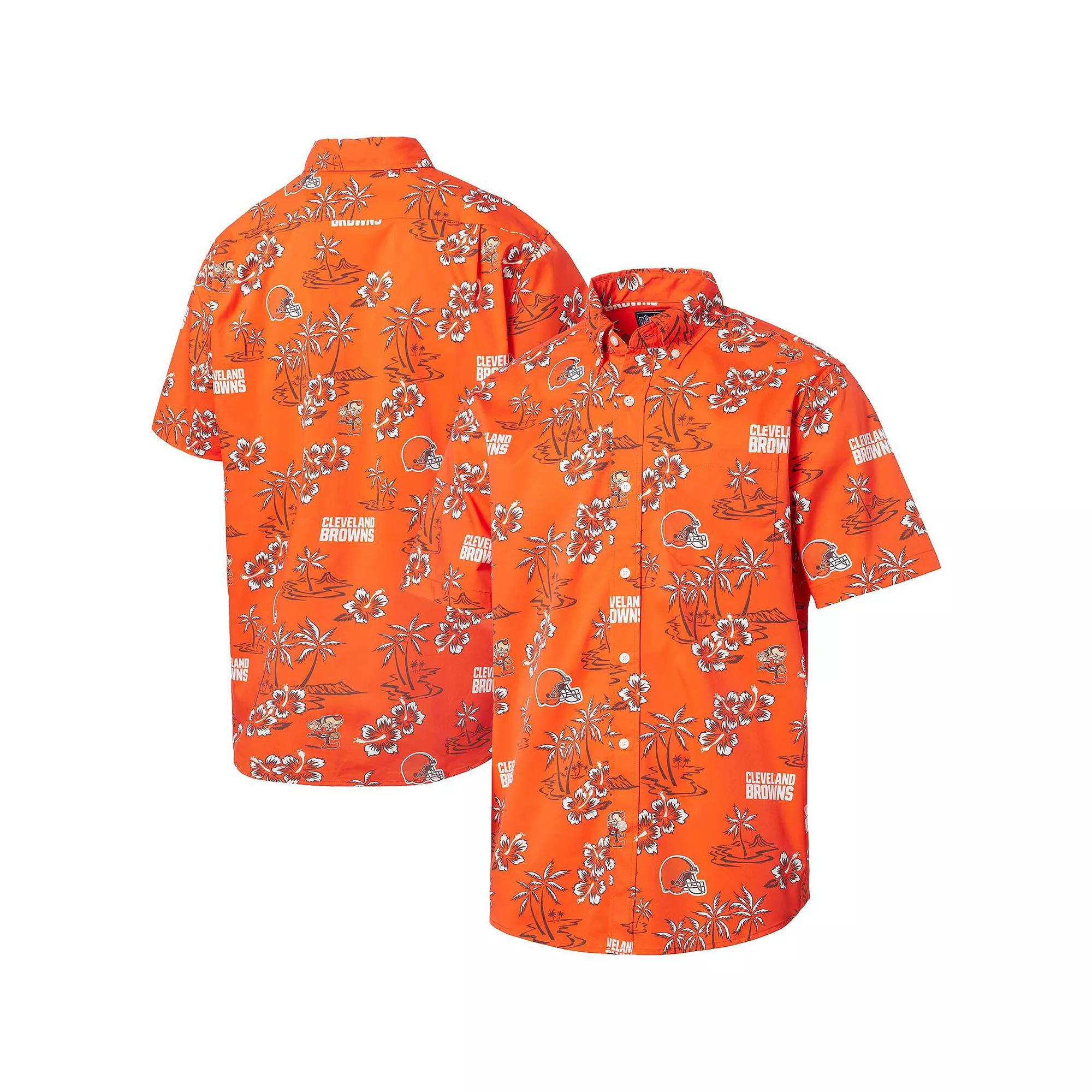 Men's Reyn Spooner Orange Cleveland Browns Kekai Button-Up Shirt,  Product Image