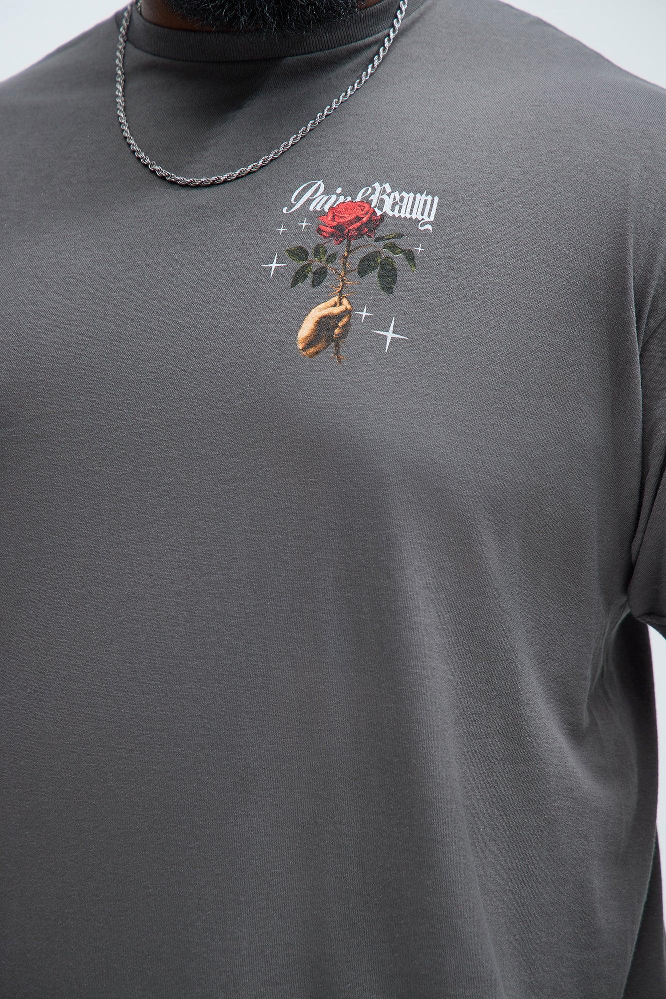 Pain & Beauty Short Sleeve Tee - Charcoal Product Image