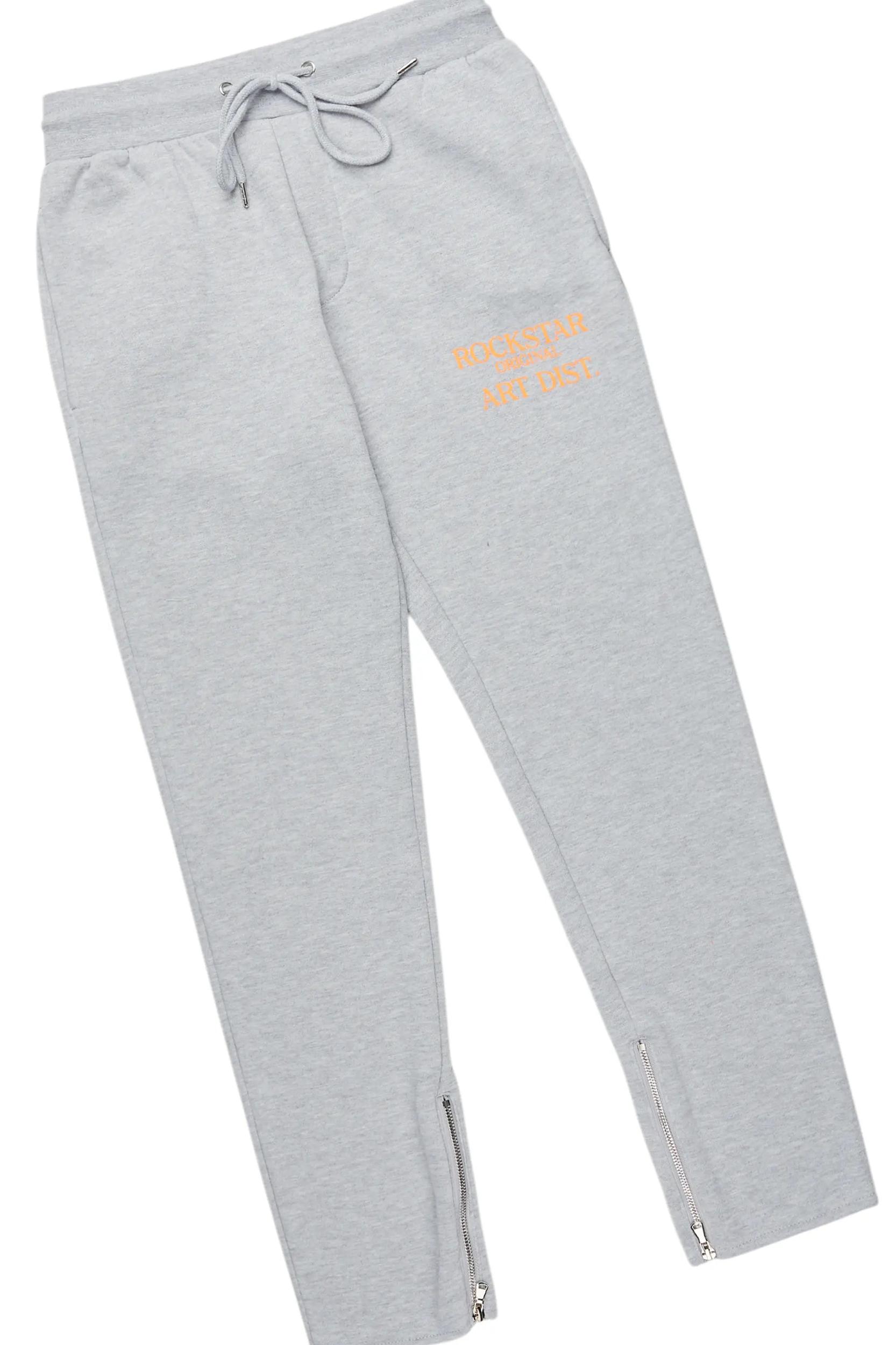 Briggs Grey/Orange Hoodie/Slim Fit Track Set Male Product Image