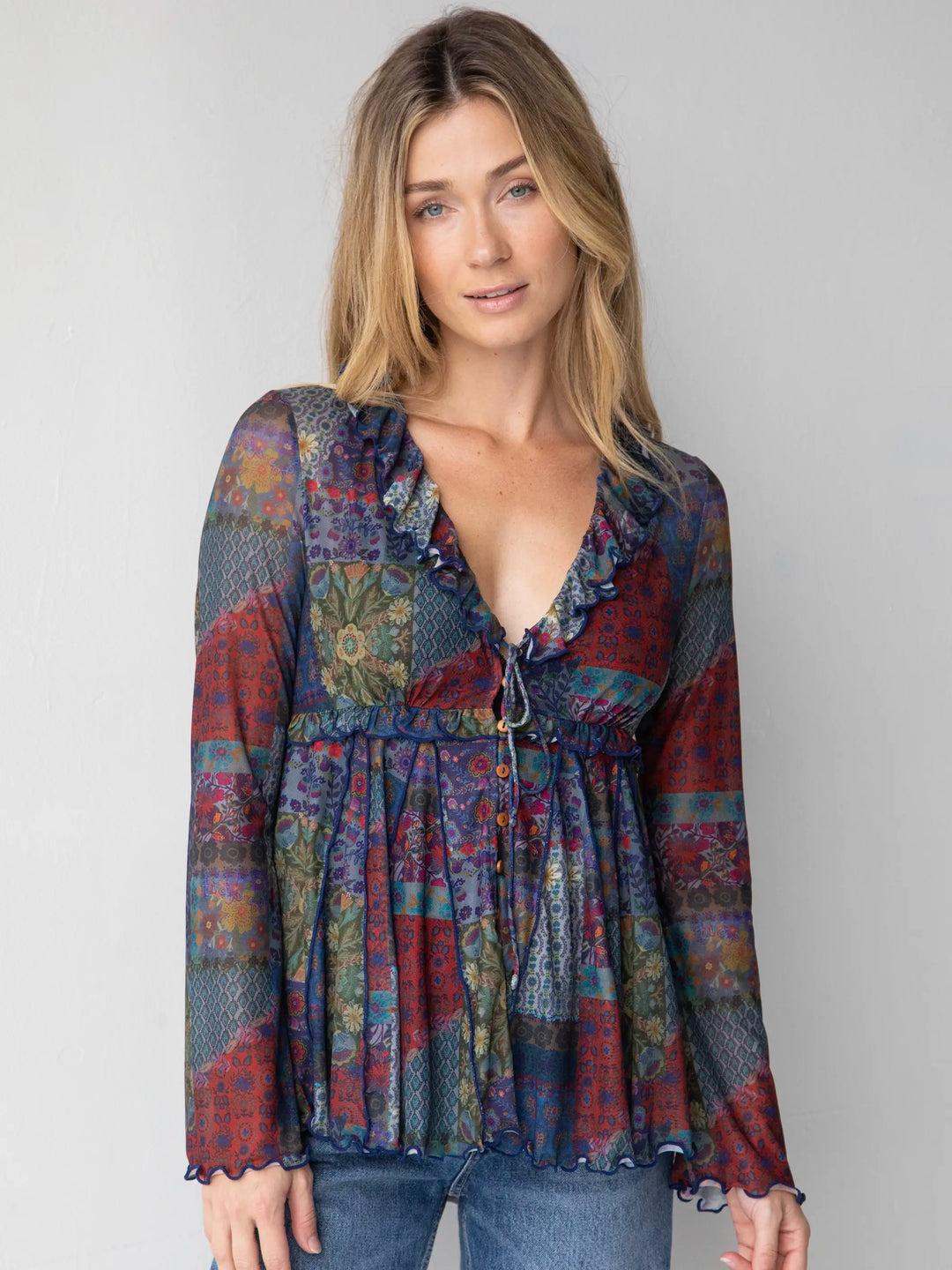 Sierra Ruffle Mesh Top Product Image