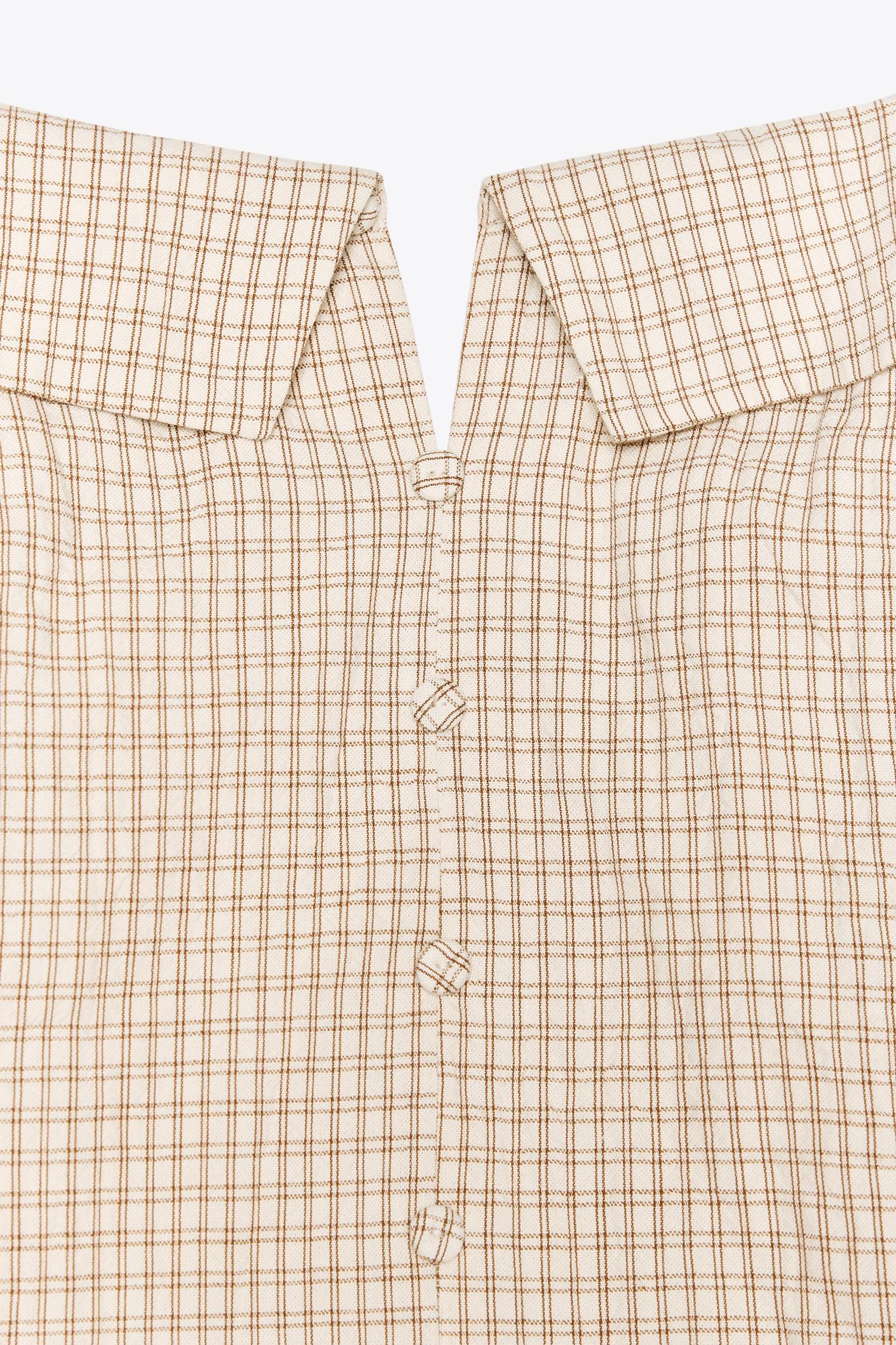 CHECKERED HALTER DRESS Product Image