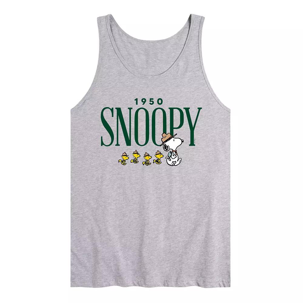 Men's Peanuts Snoopy 1950 Camping Tank Top Top,  Product Image