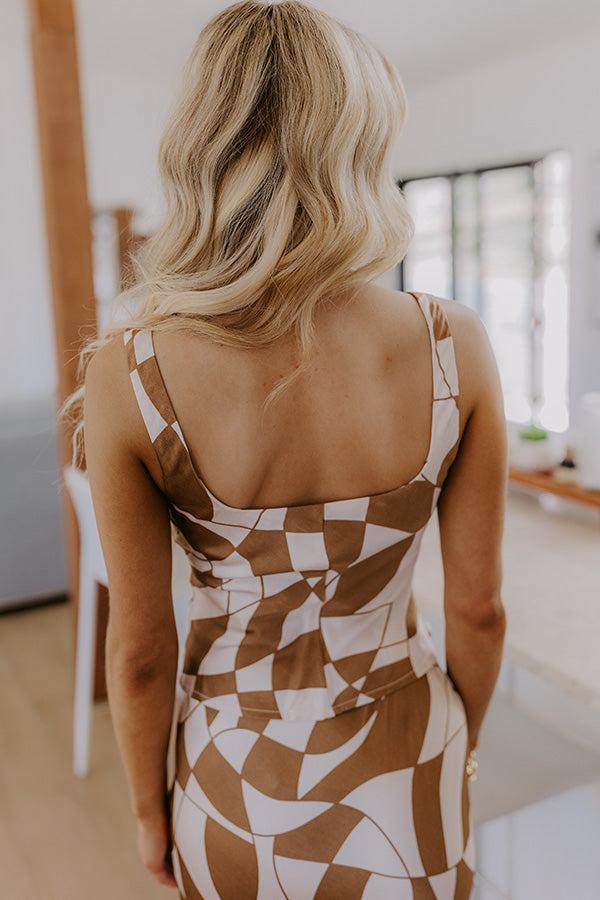 Versailles Vogue Satin Top in Chocolate Product Image