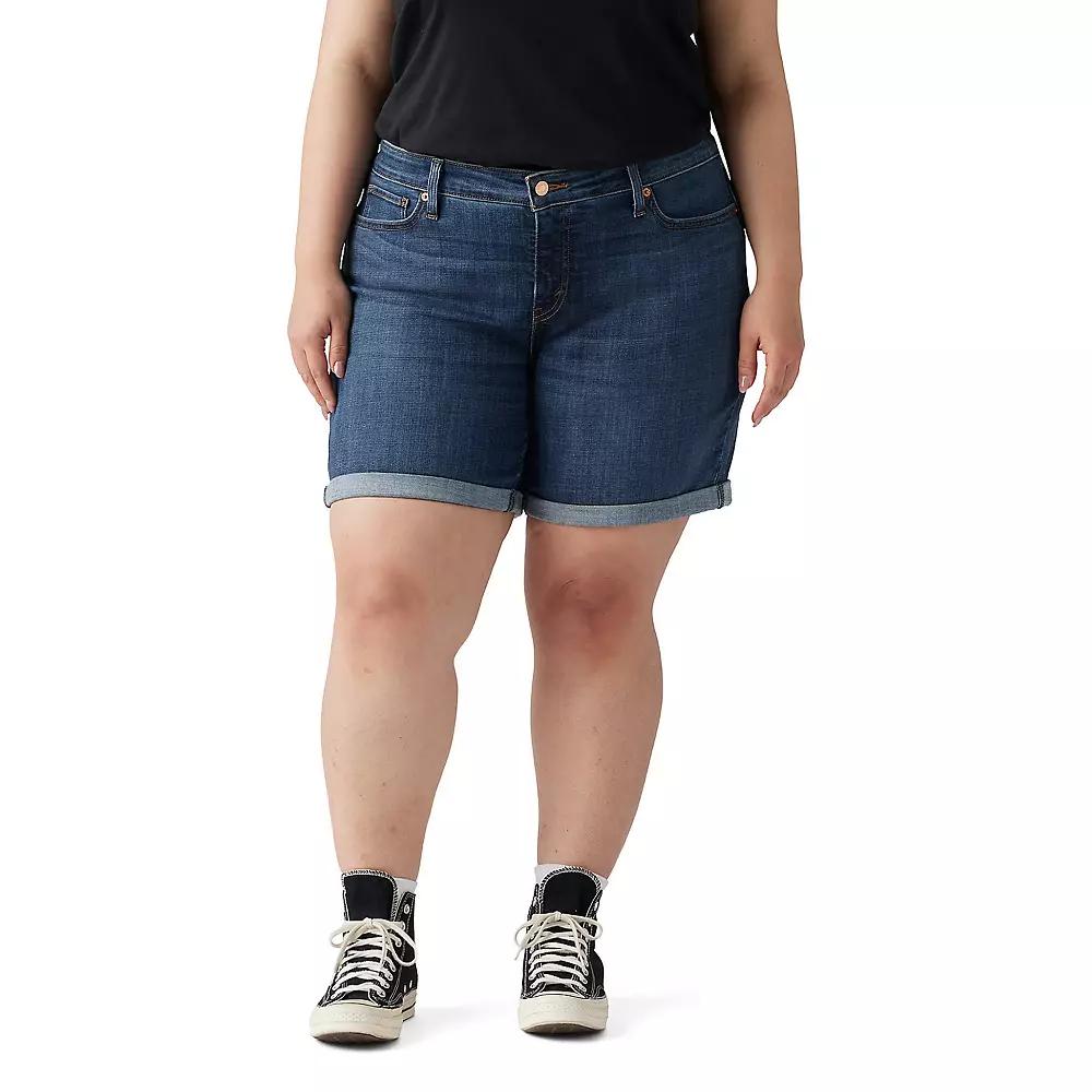 Plus Size Levi's® Mid-Length Jean Shorts, Women's, Size: 24 W, Stop The Confusion Product Image