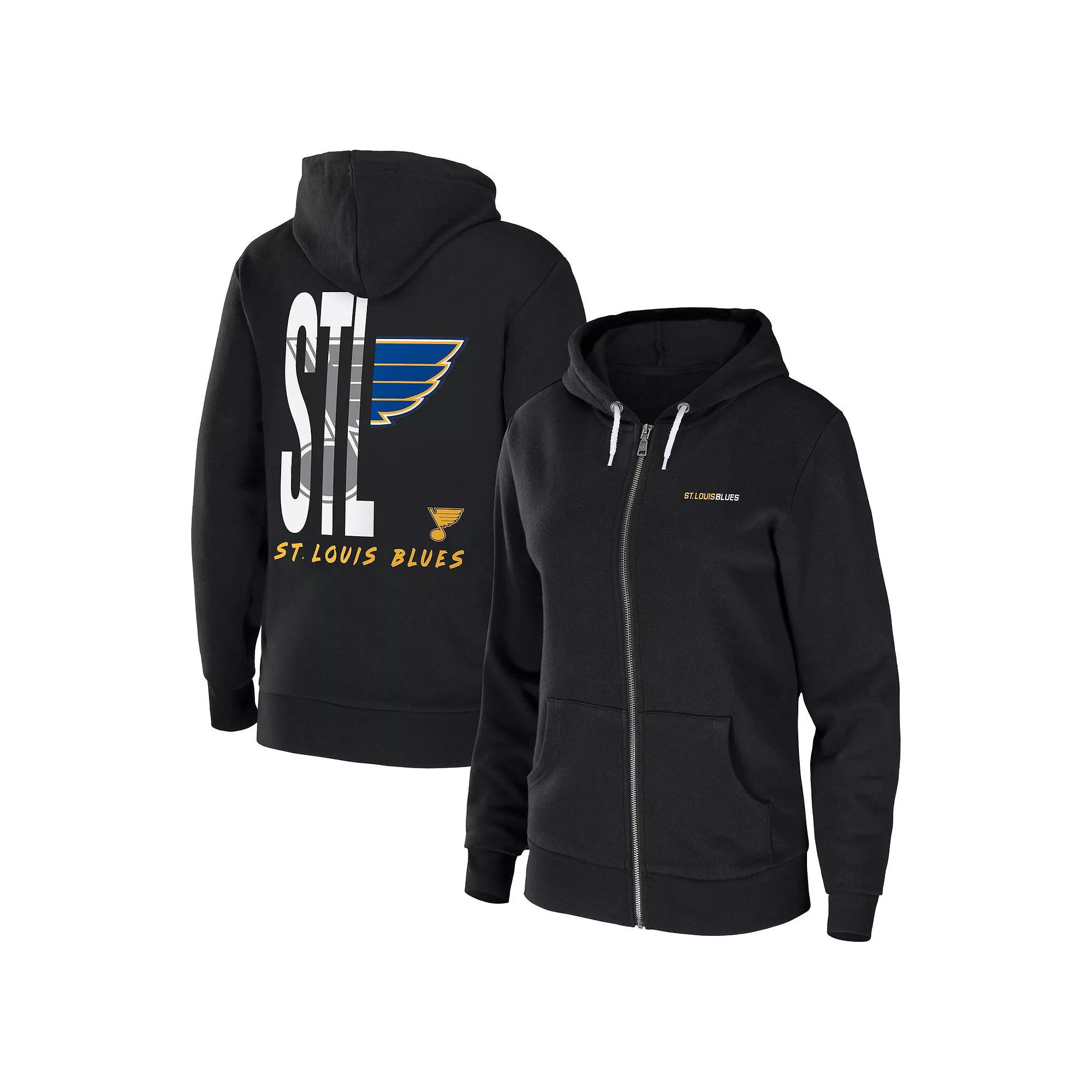 Women's WEAR by Erin Andrews Black St. Louis Blues Sponge Fleece Full-Zip Hoodie,  Product Image