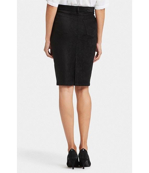 NYDJ Faux Suede 5-Pocket Pencil Skirt Product Image