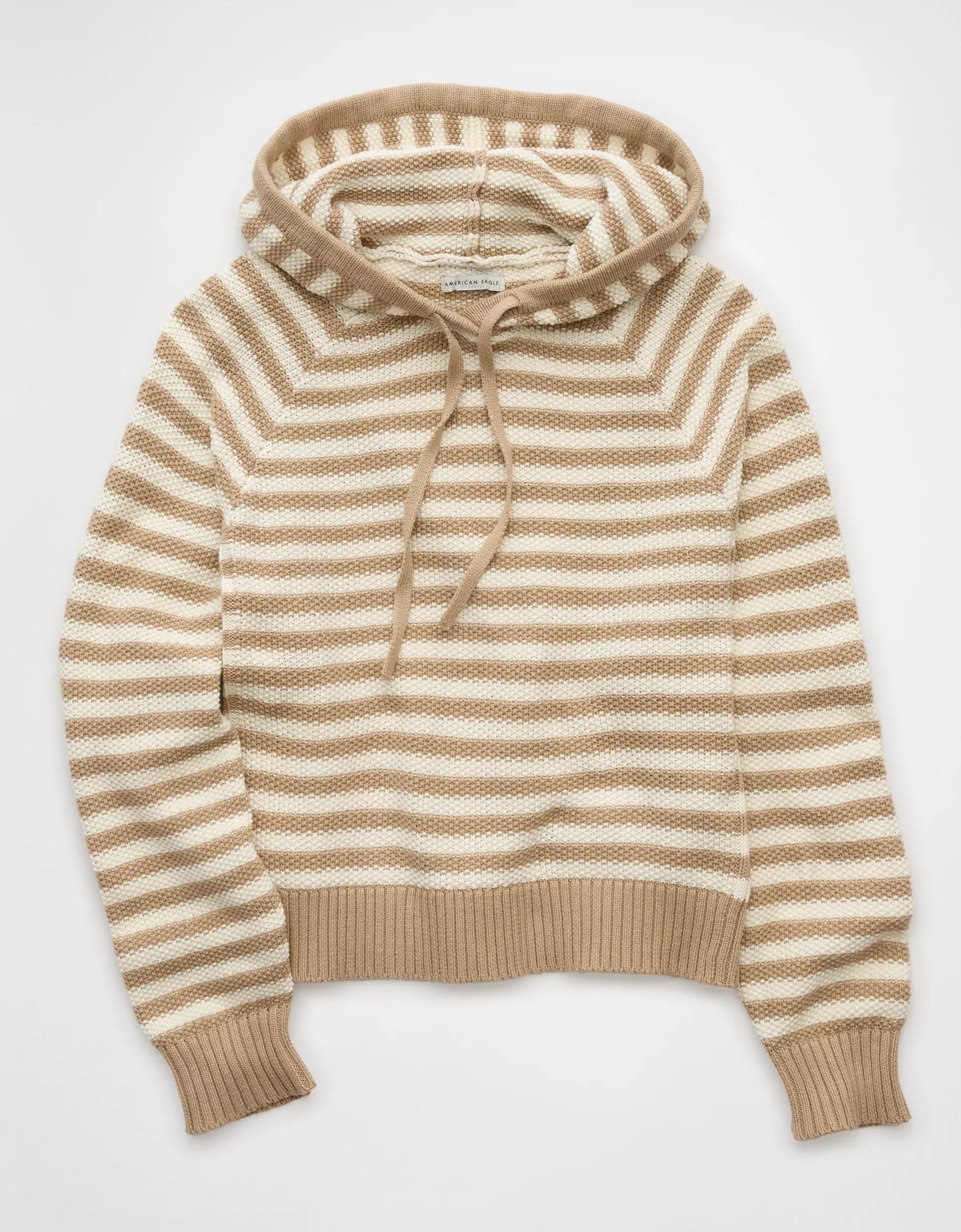 AE Cropped Cotton Hoodie Product Image