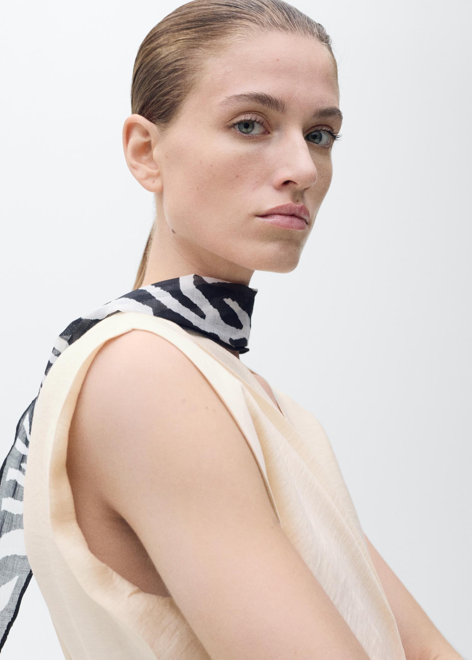 Lyocell wrap dress - Women | MANGO USA Product Image