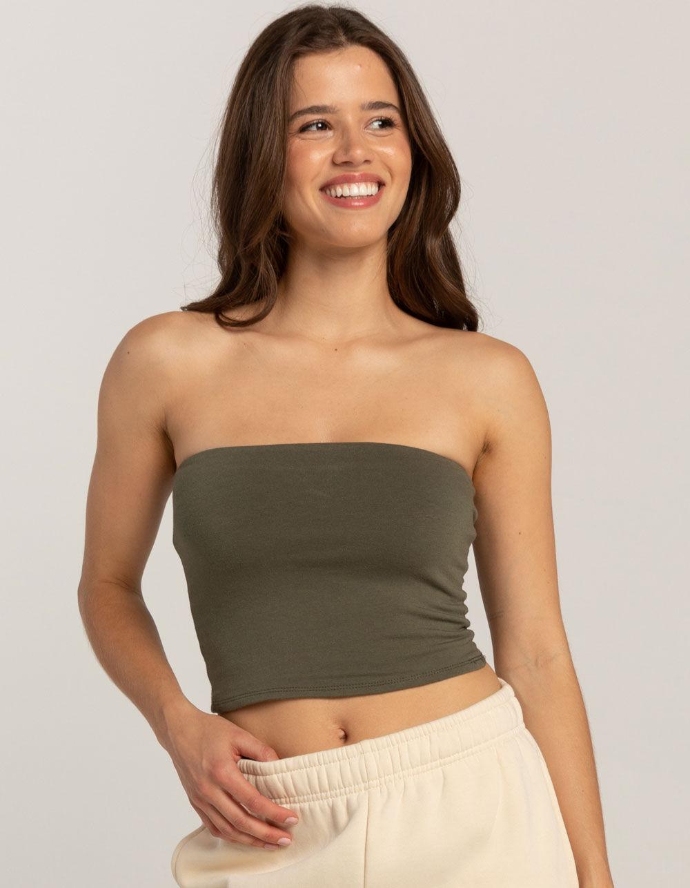 TILLYS Womens Tube Top - ARMY Product Image