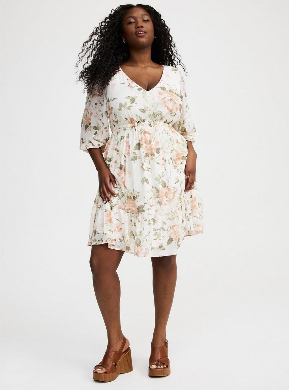 Mini Chiffon Tiered Babydoll Dress Product Image