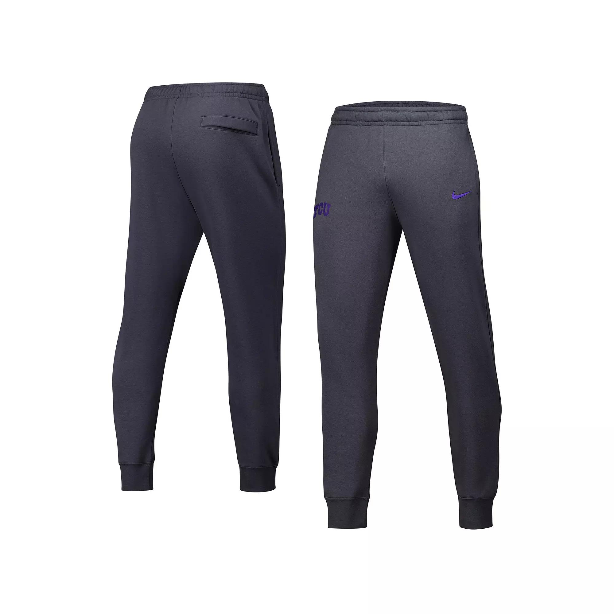 Men's Nike Anthracite TCU Horned Frogs Club Fleece Pants, Size: XL, Grey Product Image