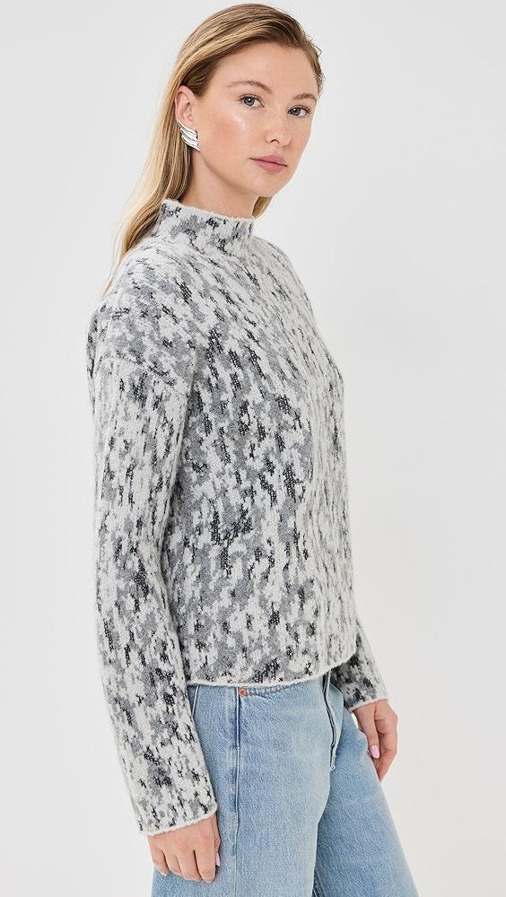 Vince Abstract Onyx Jacquard Mock Neck | Shopbop Product Image