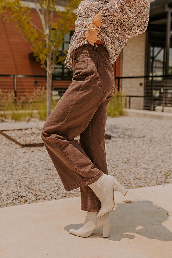 The Dex High Waist Straight Leg Jean In Hazelnut Product Image