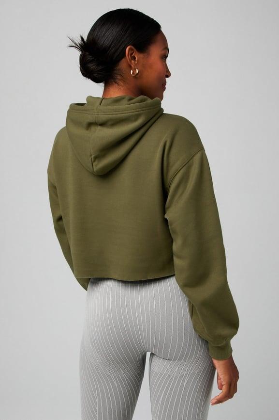 Cozy Fleece Cropped Hoodie Product Image