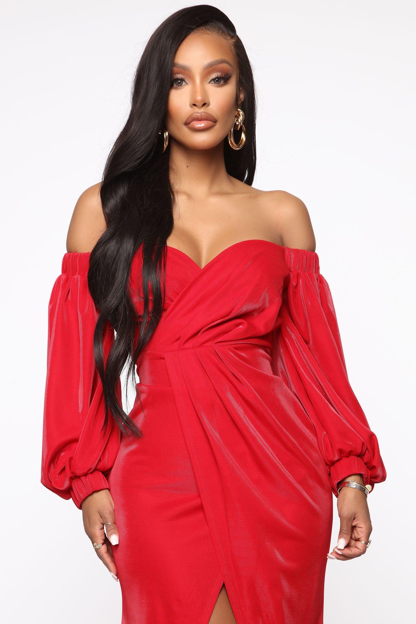 Not Ready For You Maxi Dress - Red Product Image