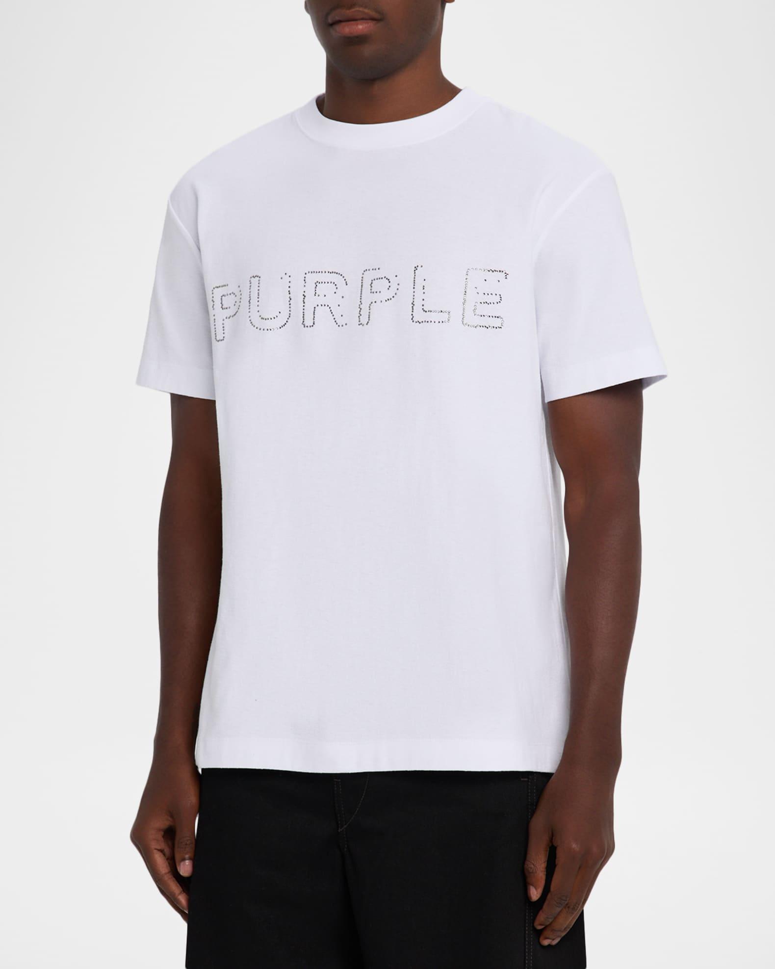 Men's Rhinestone Logo Outline Graphic T-Shirt Product Image