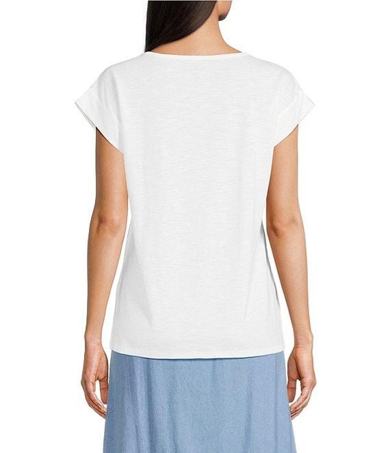 Jones New York Lace Trim Inset Dolman Sleeve Top Product Image