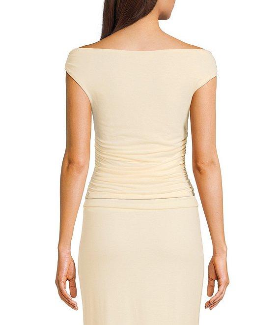 GB Ruched Side Off The Shoulder Top Product Image