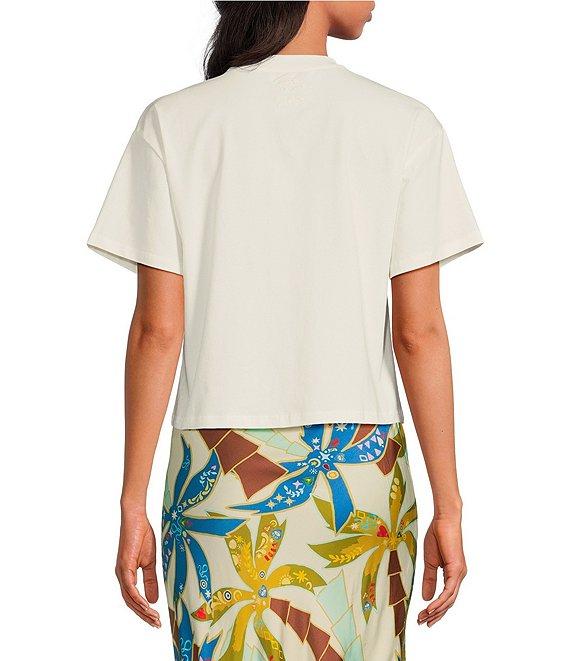 Never Fully Dressed Embroidered Tropical Palm T-Shirt Product Image