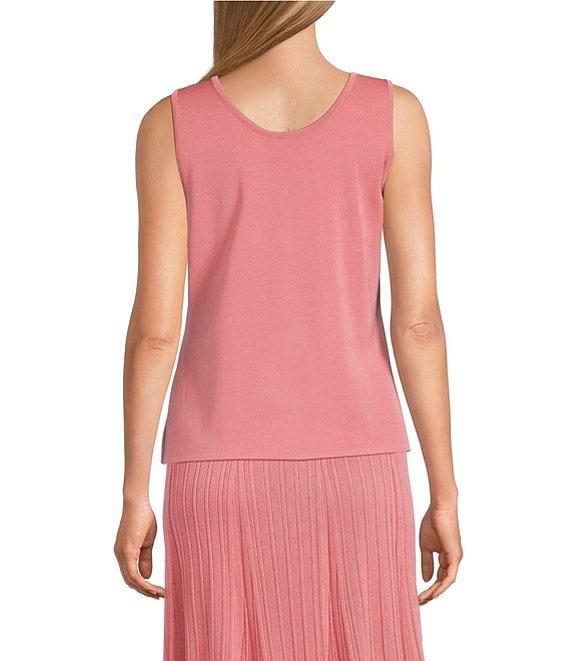 MISOOK Knit Double Scoop Neck Sleeveless Tank Product Image