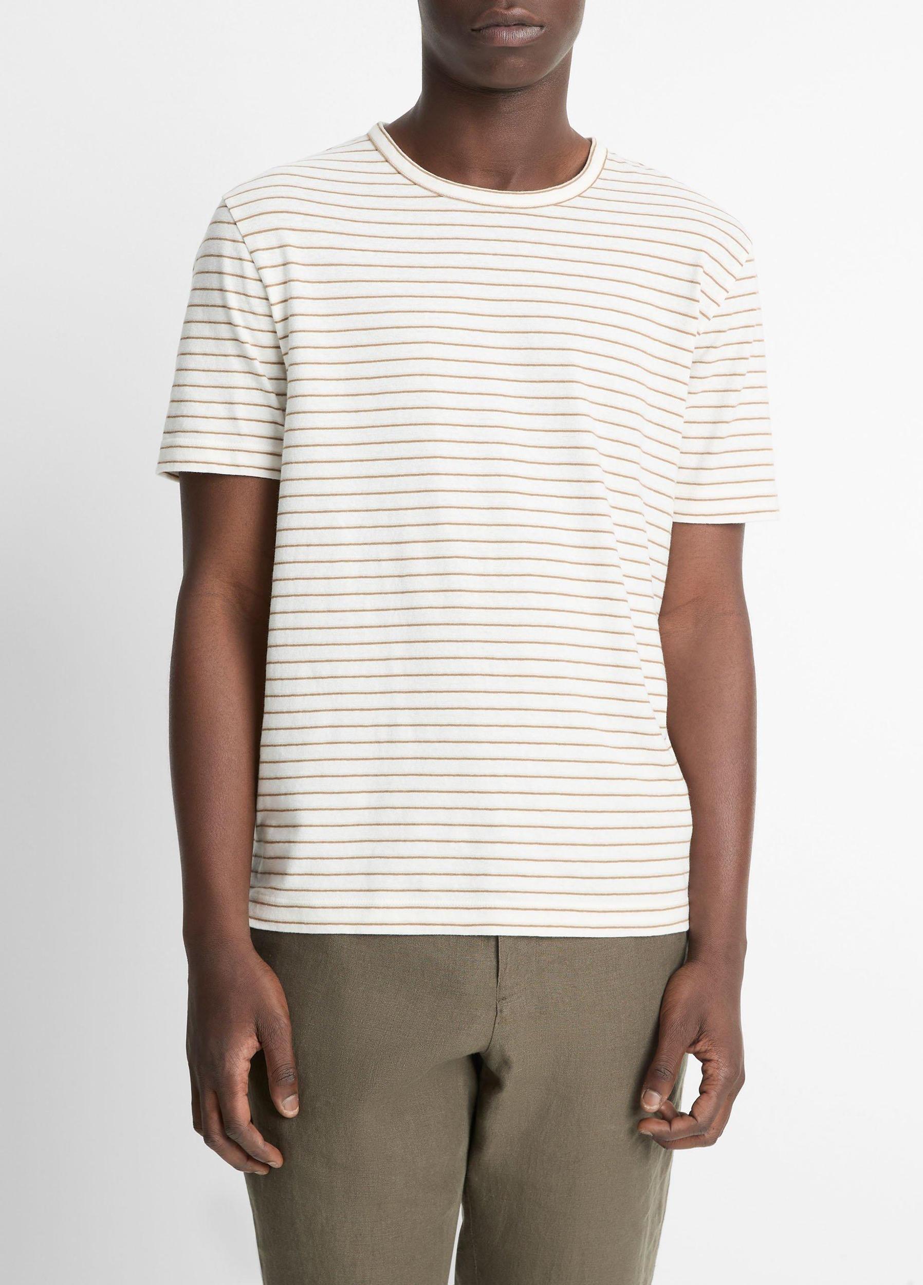 Striped Linen-Cotton T-Shirt Product Image