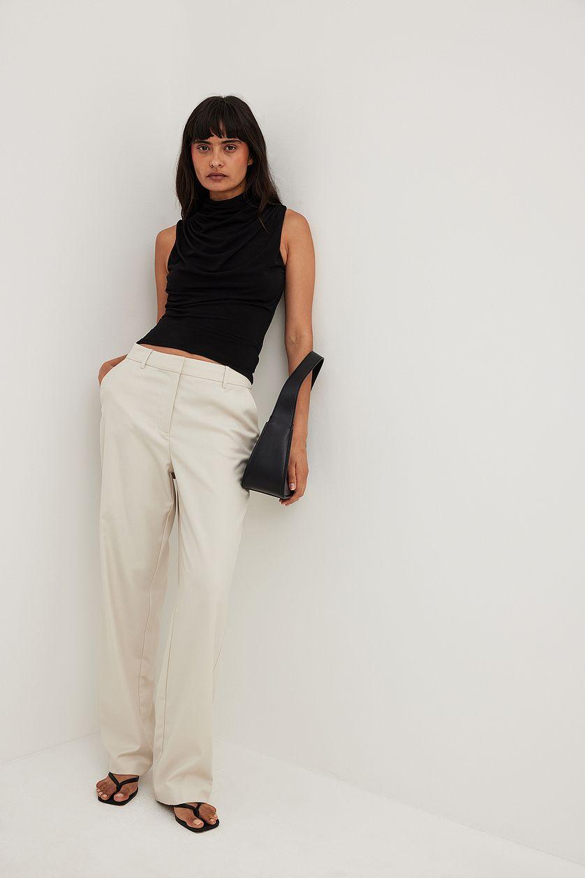 Tailored Straight Leg Suit Pants Product Image