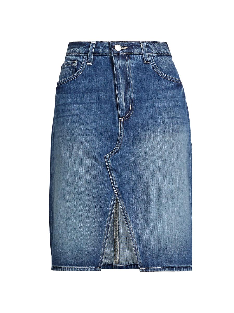 Womens Tylee Denim Knee-Length Skirt Product Image