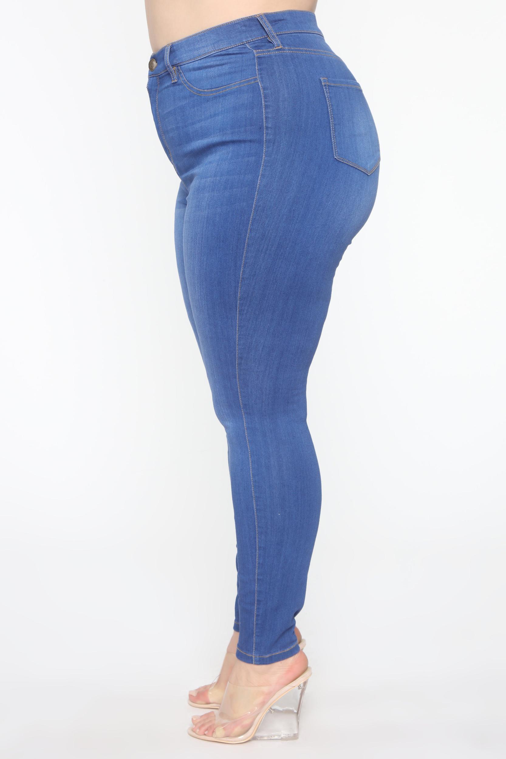 Emma Super Stretch High Rise Skinny Jean - Blue Product Image
