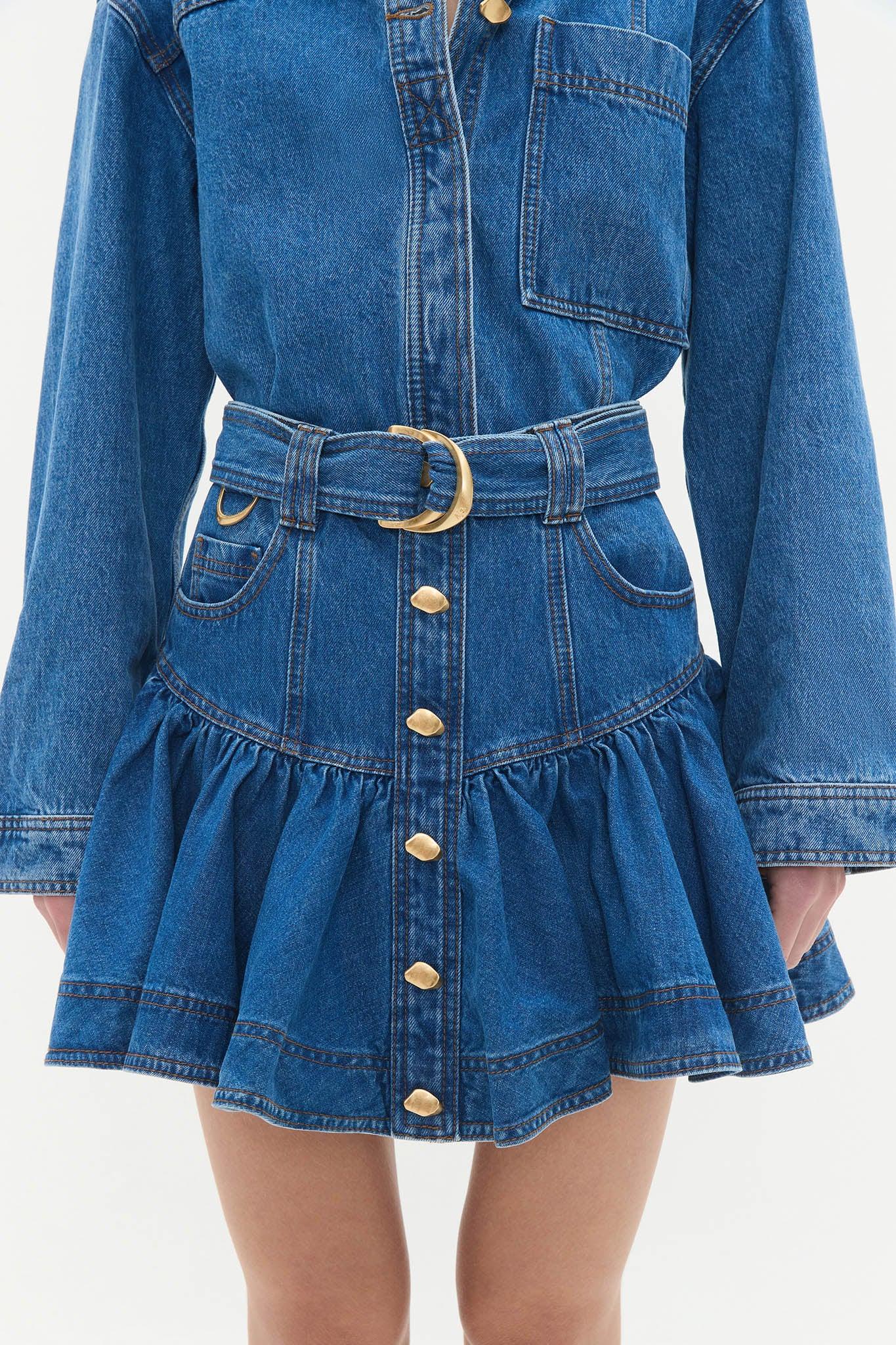 Elena Denim Mini Skirt Product Image