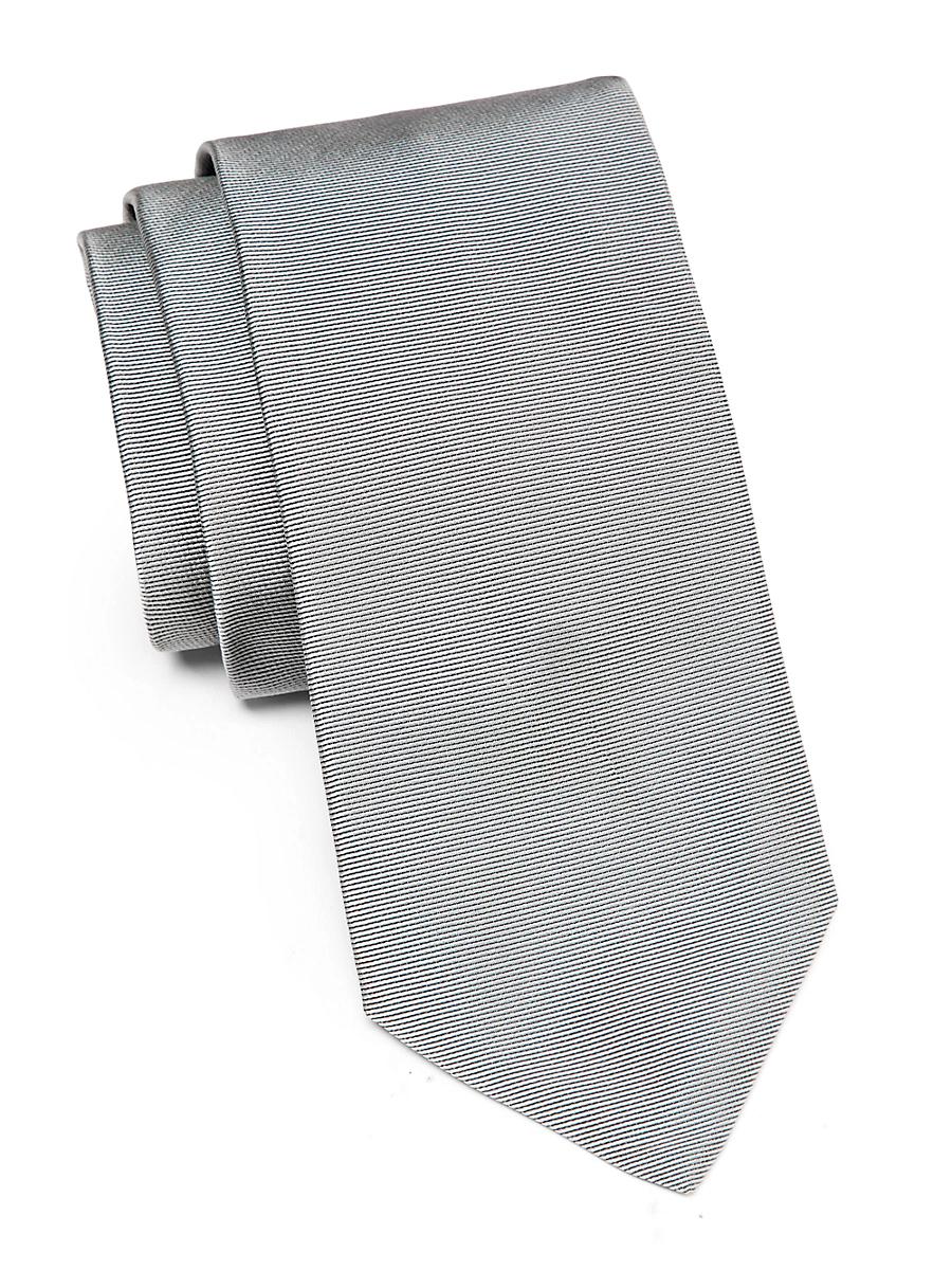 Mens COLLECTION Striped Silk Tie Product Image
