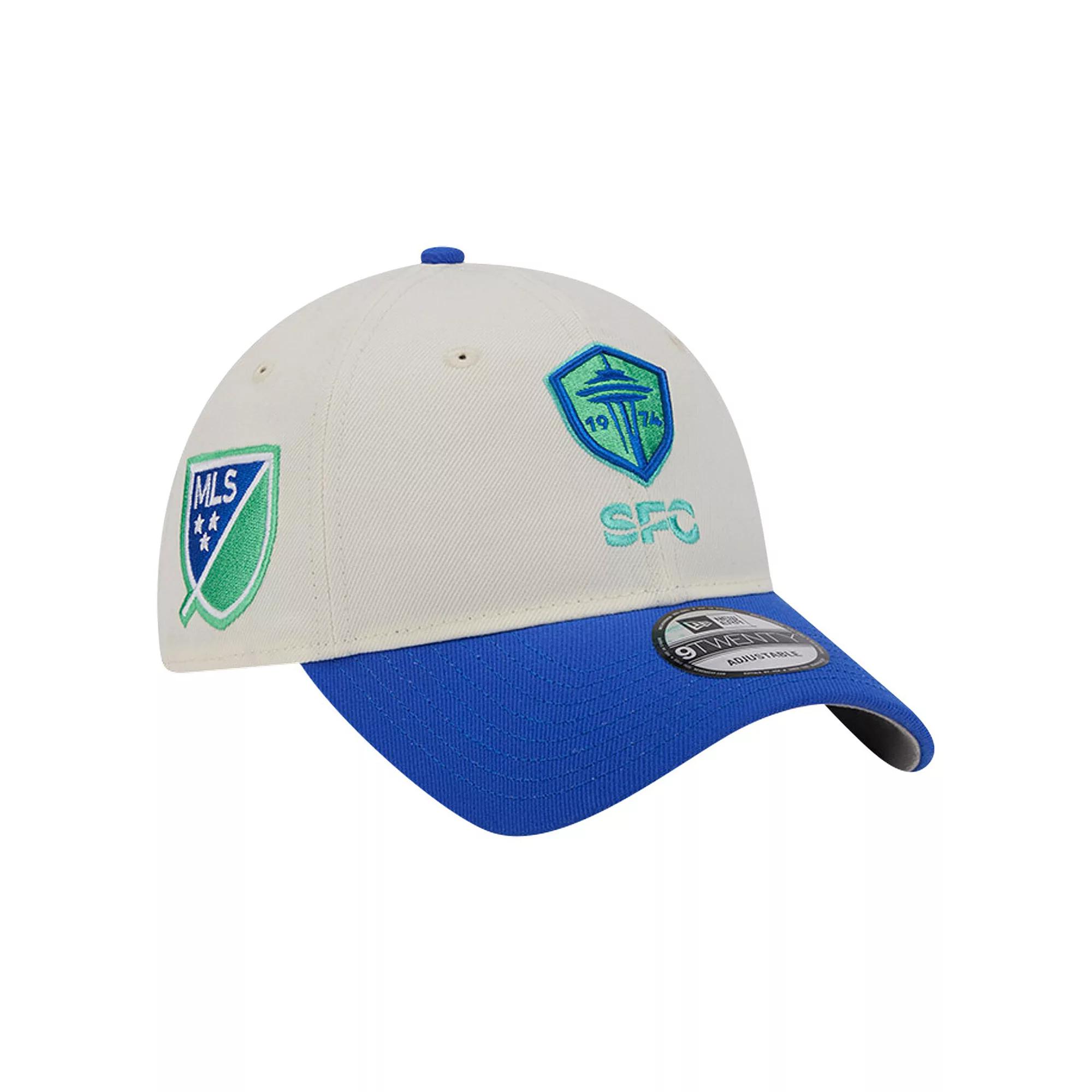 Men's New Era White Seattle Sounders FC 2024 Kick Off Collection 9TWENTY Adjustable Hat Product Image