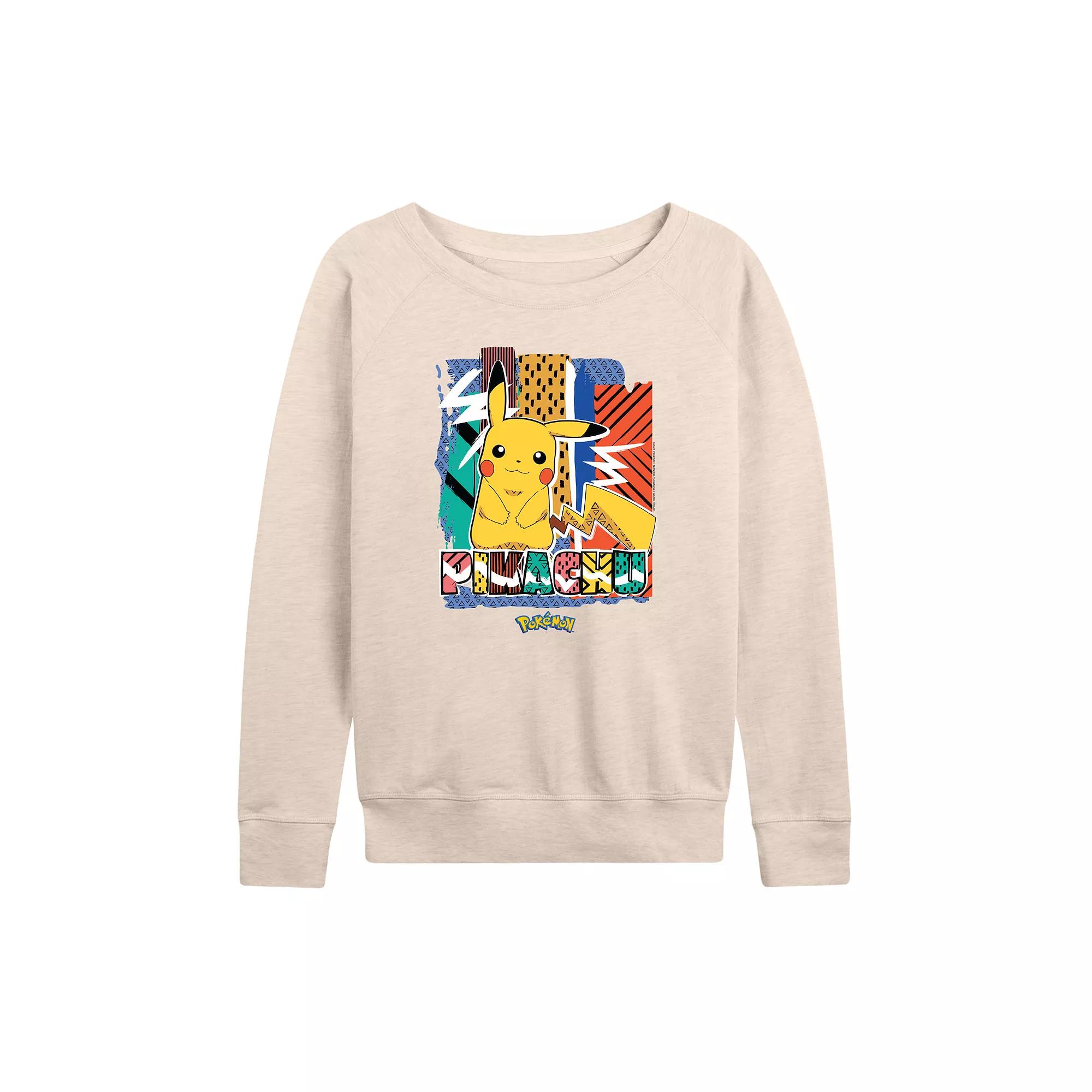 Women's Pokemon Pikachu Summer French Terry Long Sleeve Tee,  Product Image