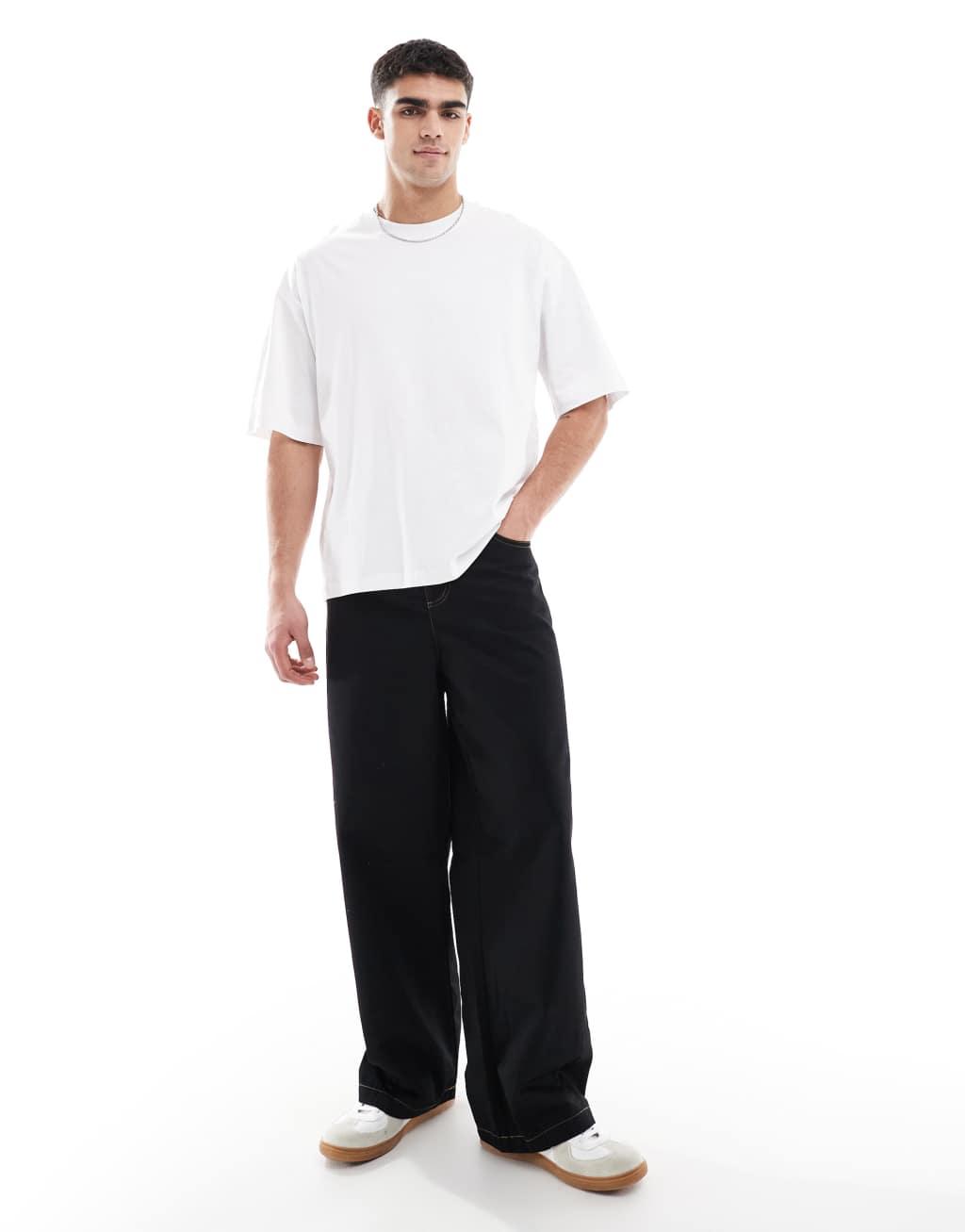 Bershka Oversized T-Shirt In White  Product Image