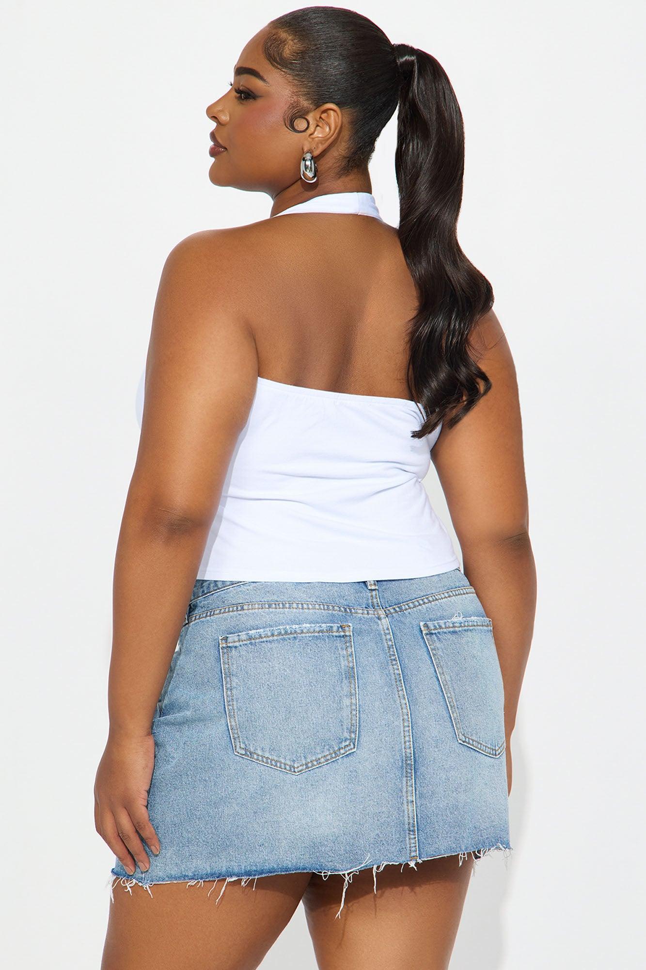 Boots & Blue Jeans Halter Top - White Product Image