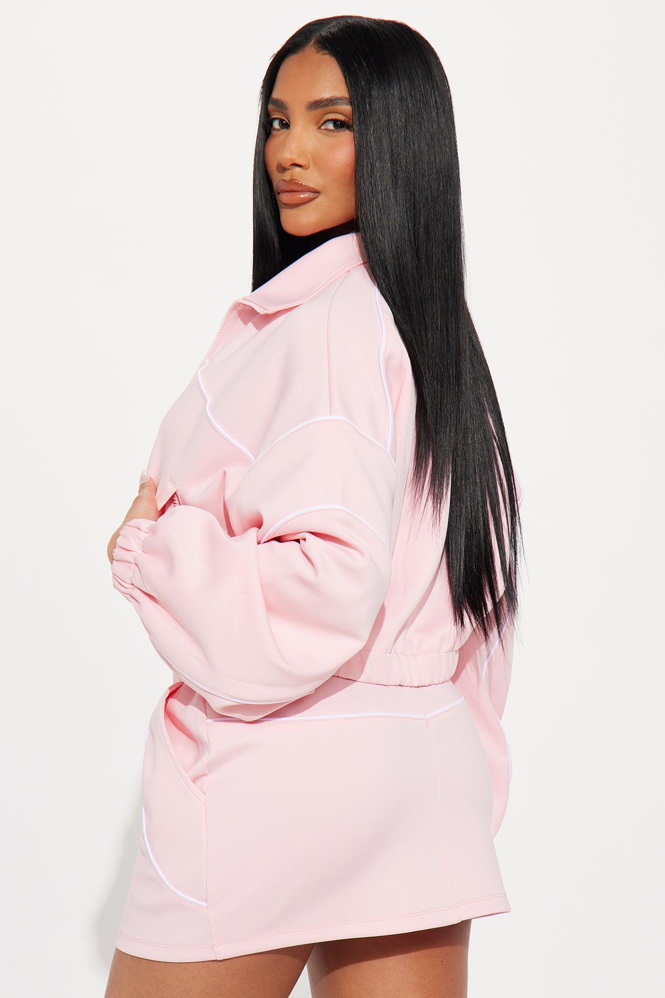 Jasmine Cropped Jacket - Pink Product Image