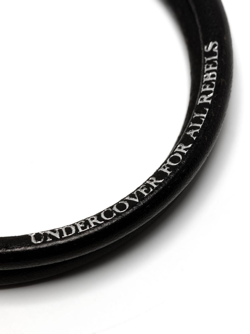logo-engraved leather bracelet Product Image