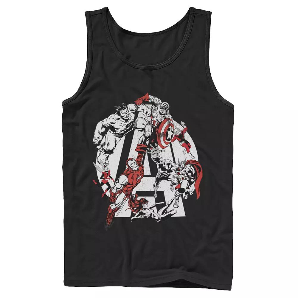 Men's Marvel Avengers Vintage Surviving Team Logo Portrait Tank Top, Boy's,  Product Image